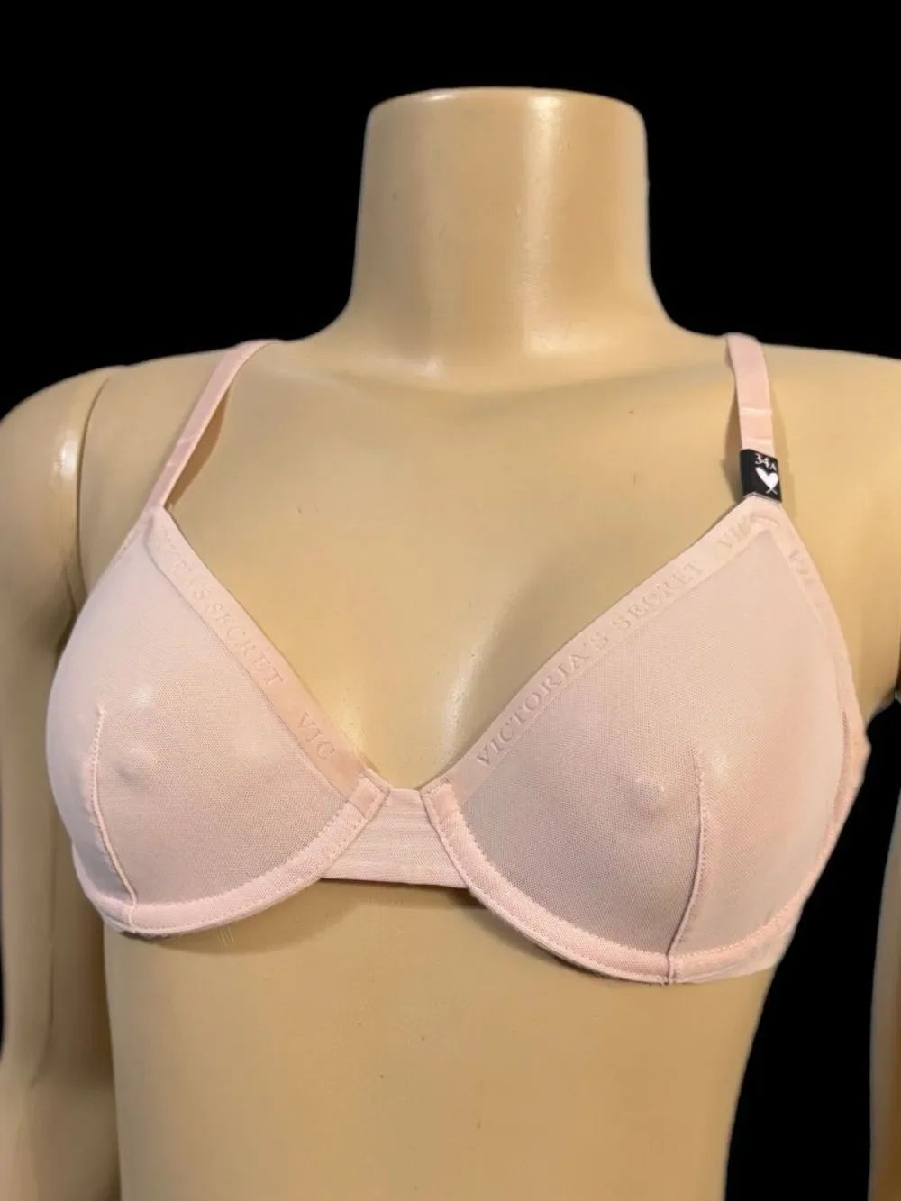 Victorias Secret Sexy Sheer mesh underwire bralette bra nude 34A